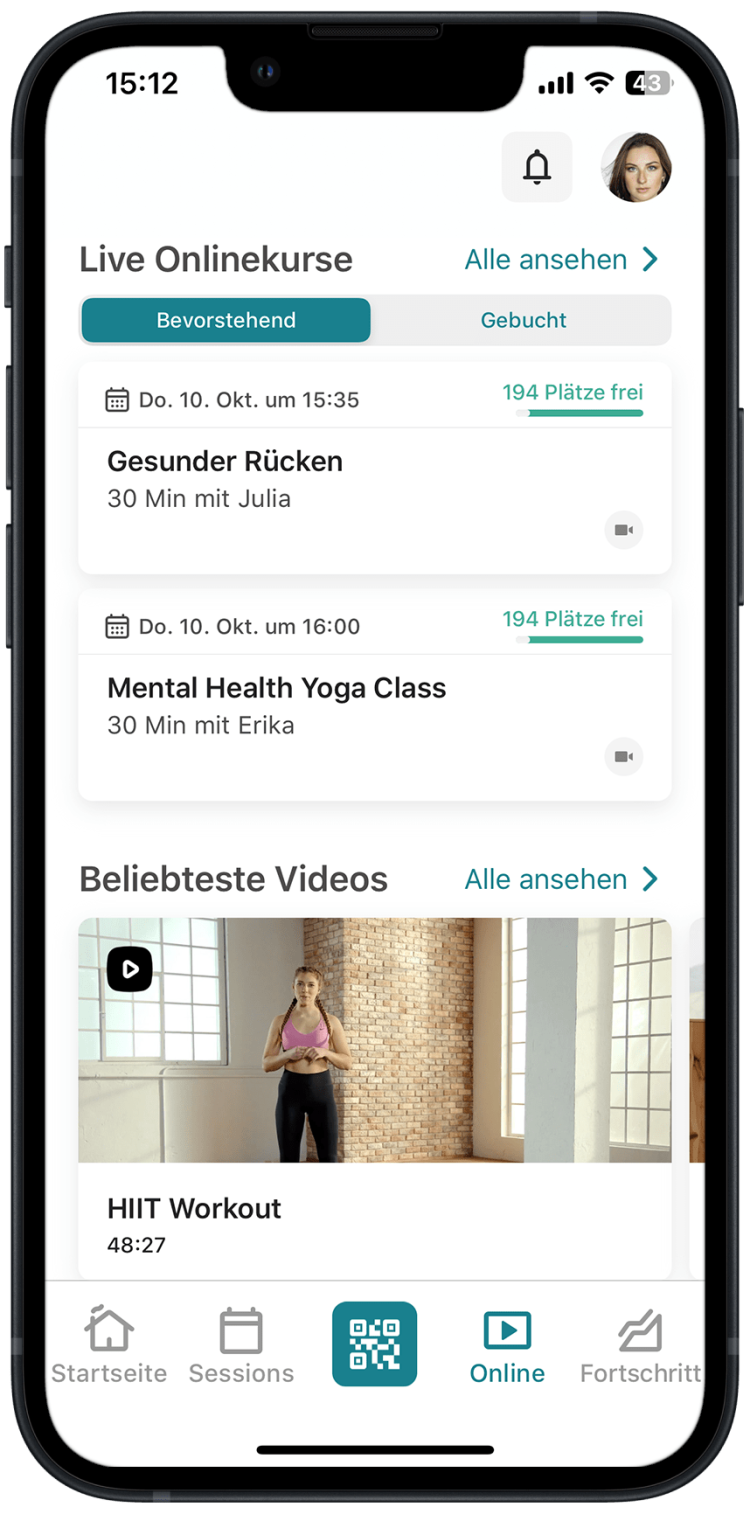 Online Angebot Live Onlinekurse